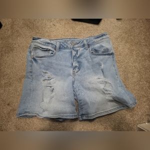 Blue jean shorts